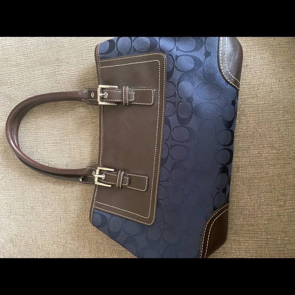 Navy blue coach bag